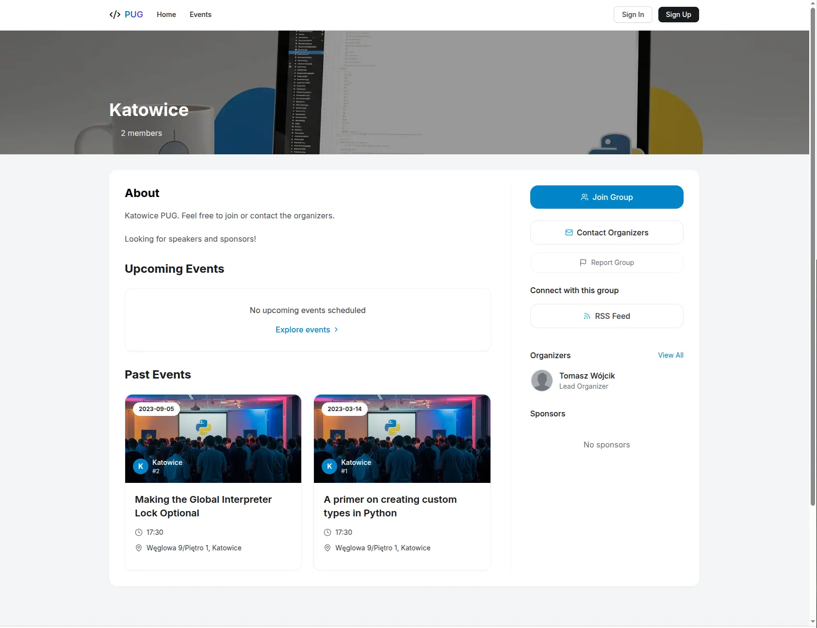 Katowice PUG group page